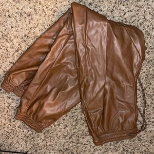 Leather Joggers